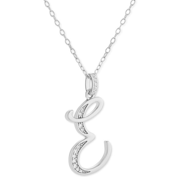 Holiday Lane Cubic Zirconia Infinity Pendant Necklace in Sterling Silver - Picture 2 of 5